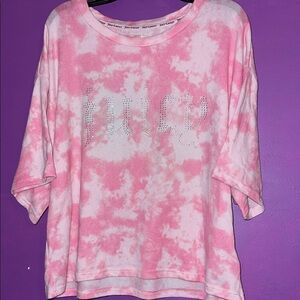 Juicy Couture Pink and White Tie-Dye Sleep Shirt